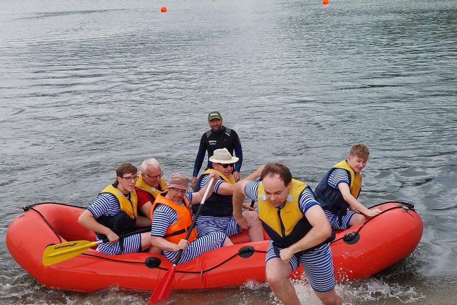 Schlauchbootrennen Seefest Vienenburg Harzer Kartonagen 2