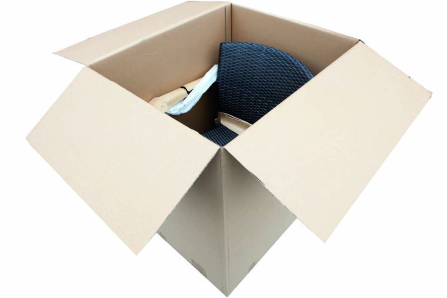 Stuhl verpackt