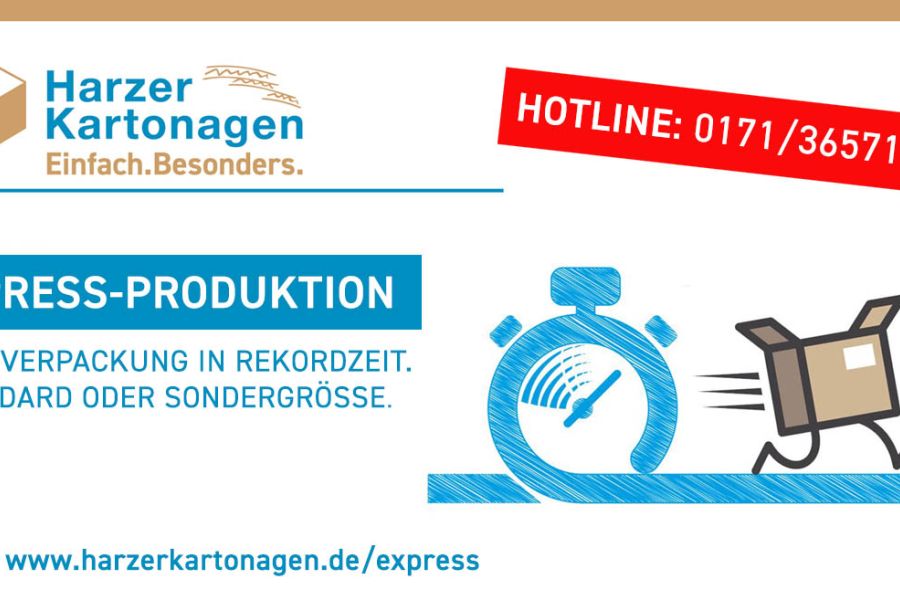 Expressproduktion – Ihre Verpackung in Rekordzeit