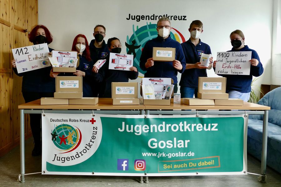 1.100 Kartons für Erste-Hilfe-Aktion des Jugendrotkreuz Goslar 